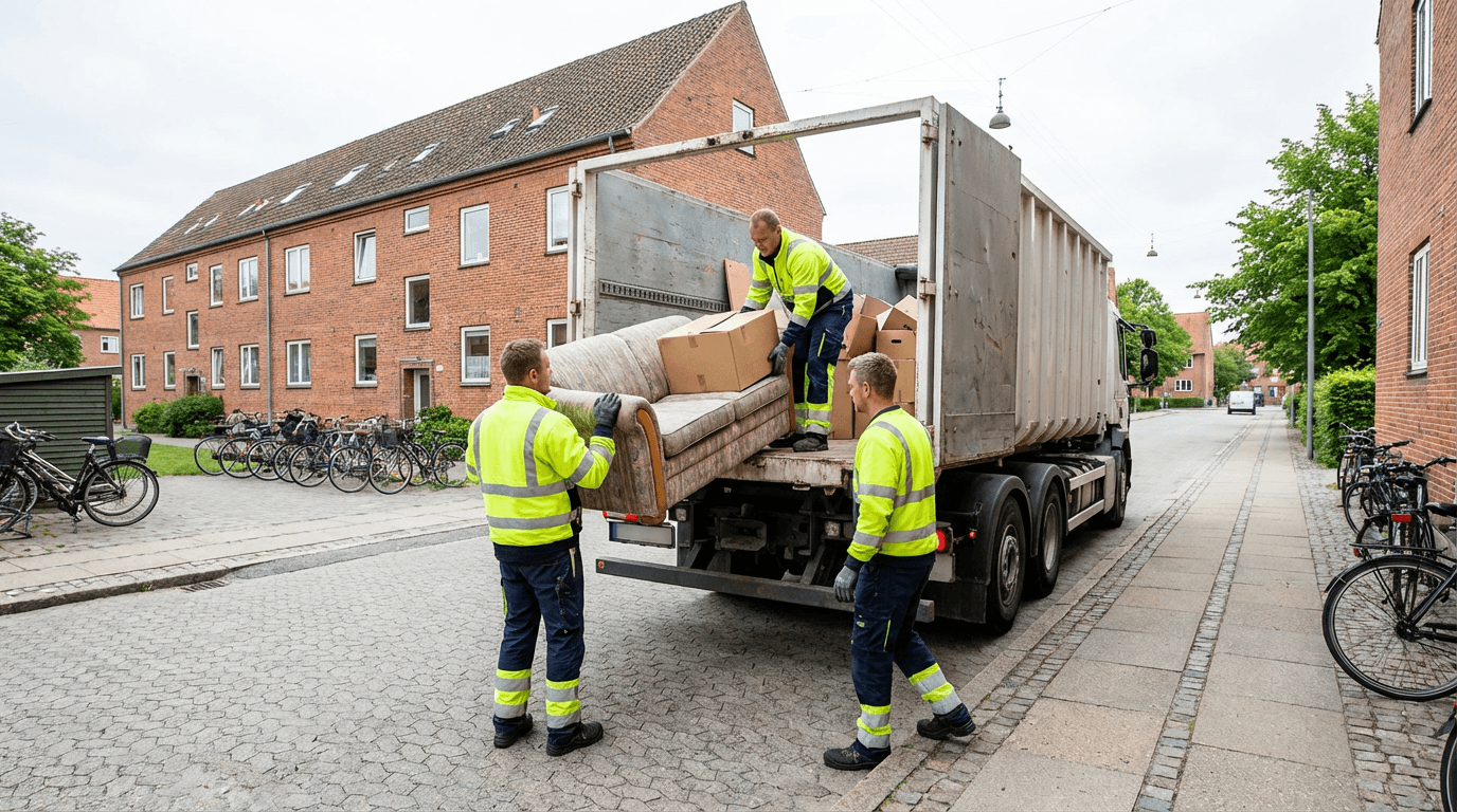 Afhentning af affald i Glostrup