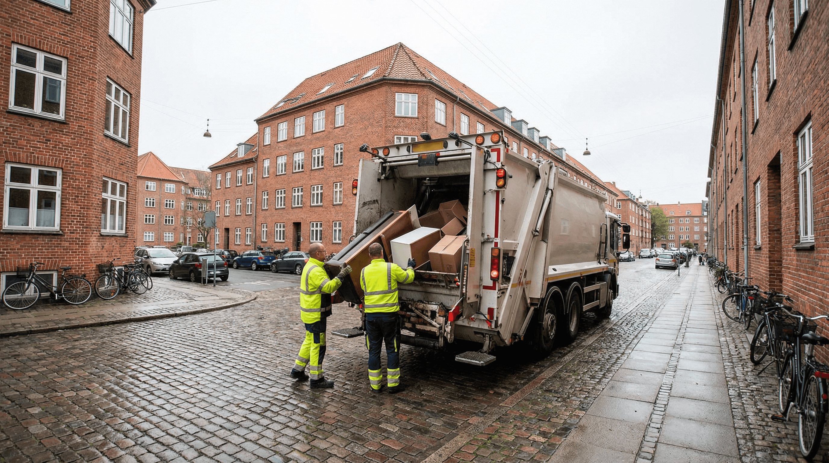 Afhentning af storskrald i Hundested