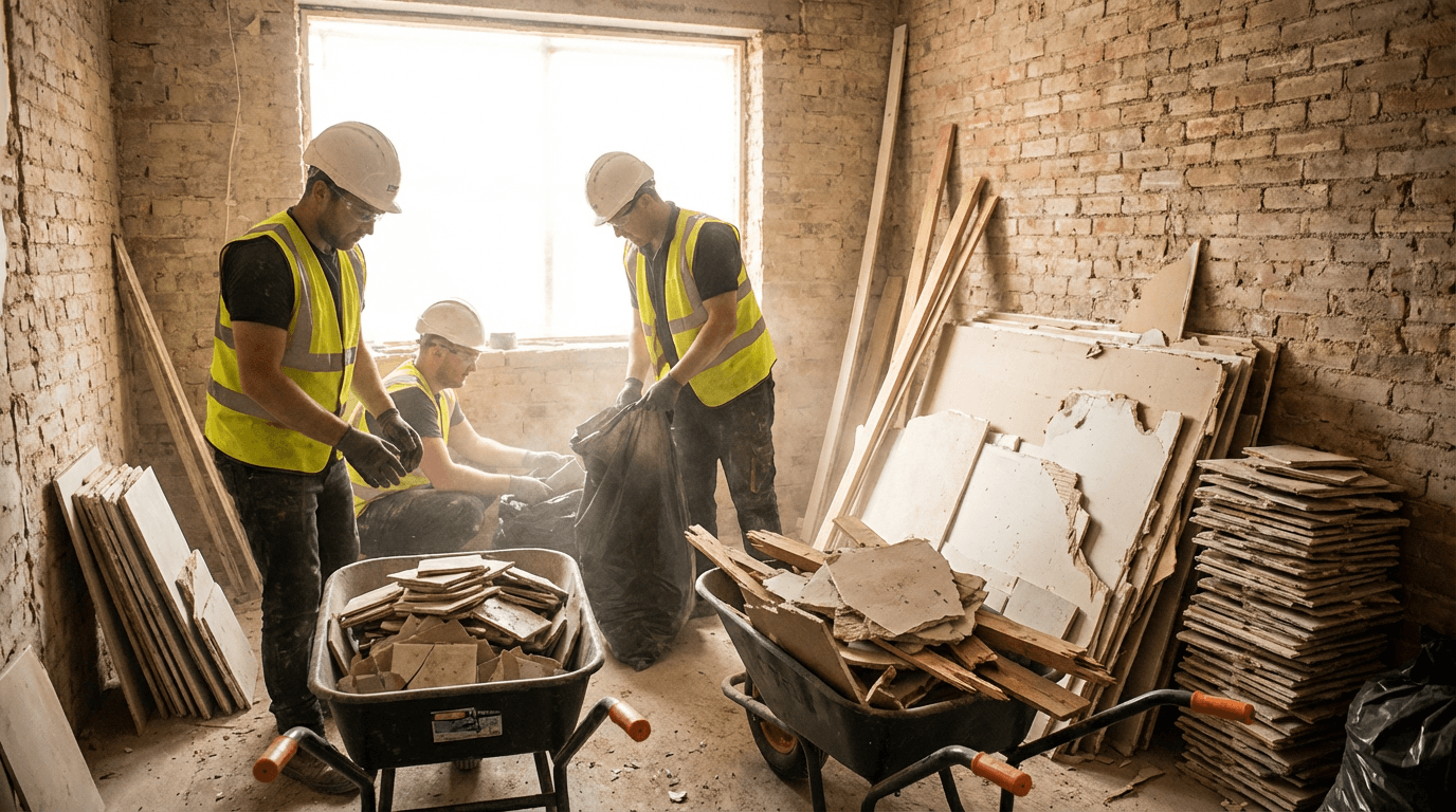 Byggeaffald i Hundested