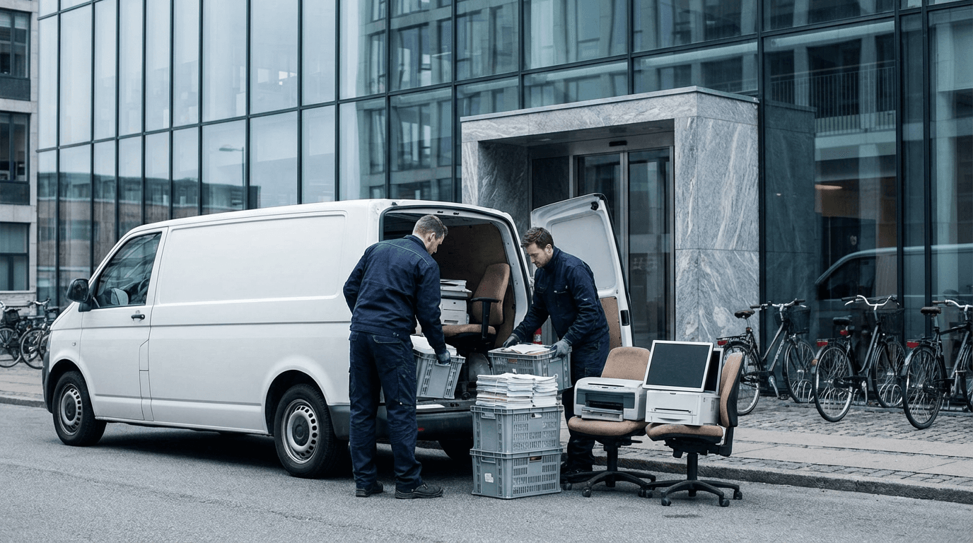 Afhentning af kontoraffald