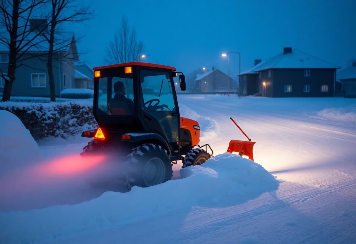 Akut snerydning i Haslev
